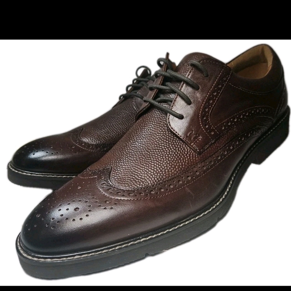 Rockport Leathet Men 11.5 Brown  Shoe WorktoDate Office Dress Party[2B